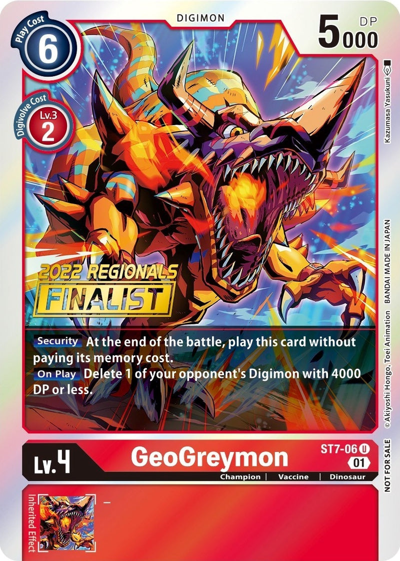 Image for GeoGreymon (2022 Championship Offline Regional) [Online Finalist] [Starter Deck 07: Gallantmon]