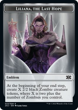 Emblem Liliana the Last Hope Spirit 002 Double sided Token [2X2]