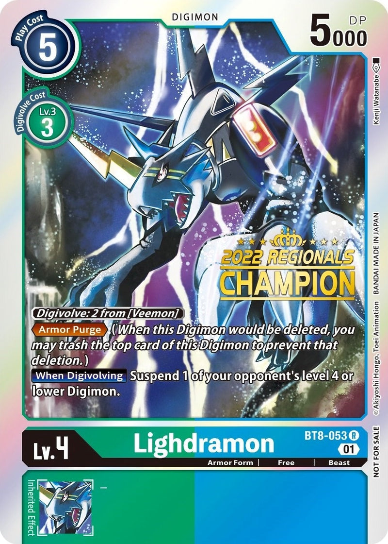 Image for Lighdramon (2022 Championship Offline Regional) [Online Champion] [New Awakening]