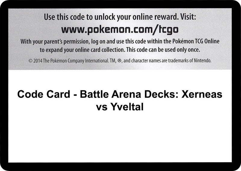 Code Card Battle Arena Decks Xerneas vs Yveltal [FFI]