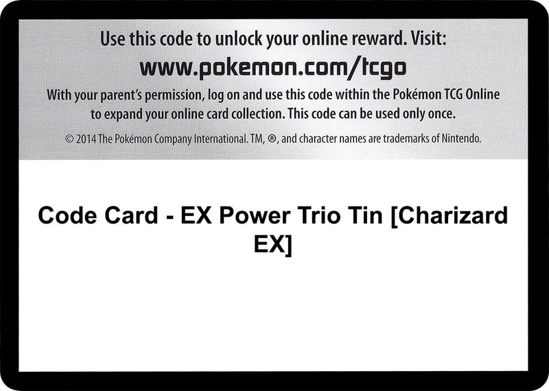 Code Card EX Power Trio Tin Charizard EX [FFI]