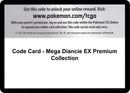 Code Card Mega Diancie EX Premium Collection [PHF]