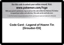 Code Card Legend of Hoenn Tin Groudon EX [PRC]