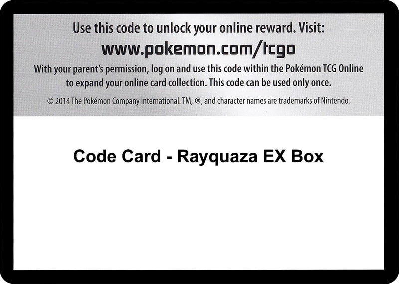 Code Card Rayquaza EX Box [ROS]