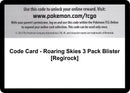 Code Card Roaring Skies 3 Pack Blister Regirock [ROS]
