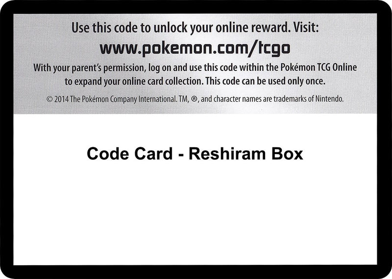 Code Card Reshiram Box [EPO]