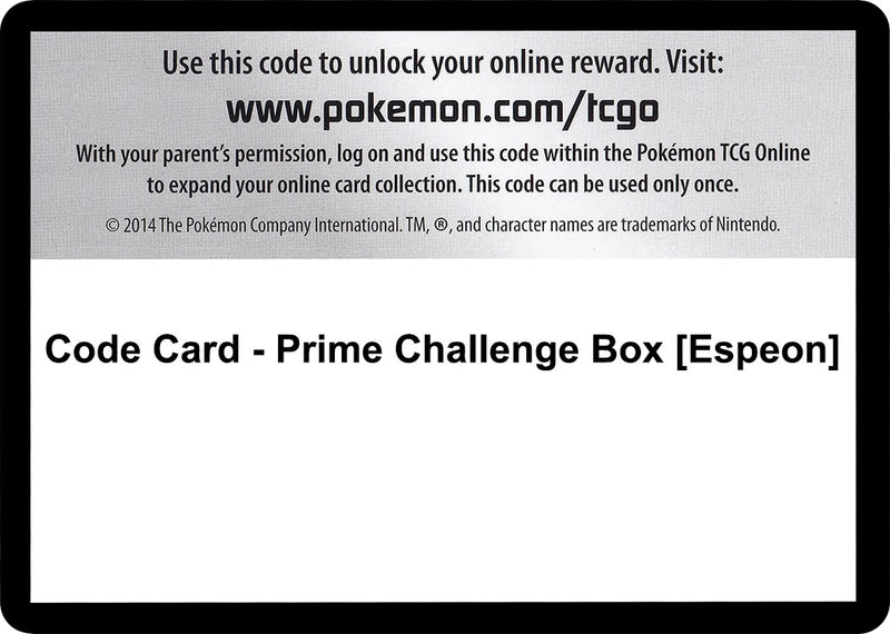Code Card Prime Challenge Box Espeon [NVI]