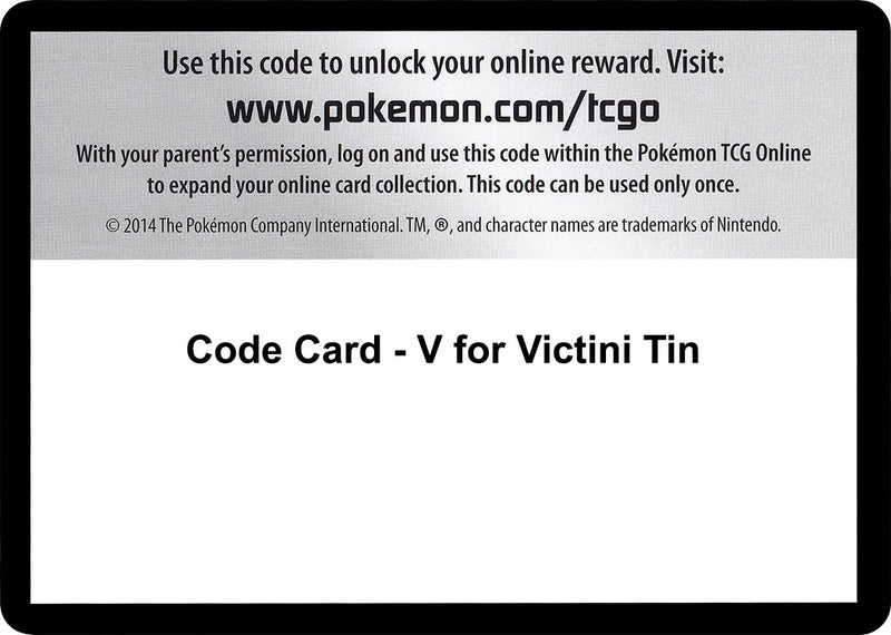 Code Card V for Victini Tin [NVI]