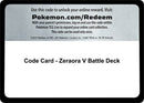 Code Card Zeraora V Battle Deck [MCAP]