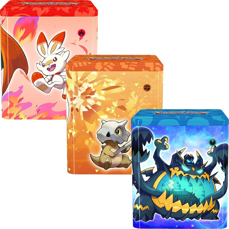 Pokemon Stacking Tins Fighting Fire Darkness Set of 3 [SWSH11]