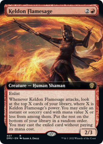 Keldon Flamesage (Extended Art) [Dominaria United]
