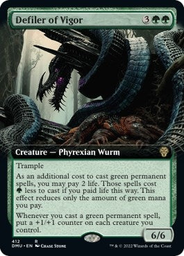 Defiler of Vigor Extended Art (412) [DMU]