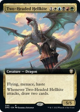 Two Headed Hellkite Extended Art (90) [DMC]