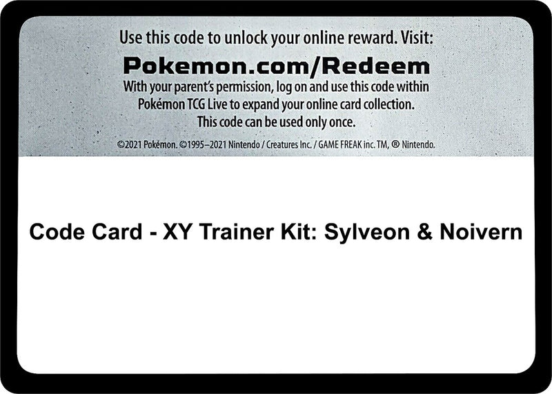 Code Card XY Trainer Kit Sylveon and Noivern [PR]