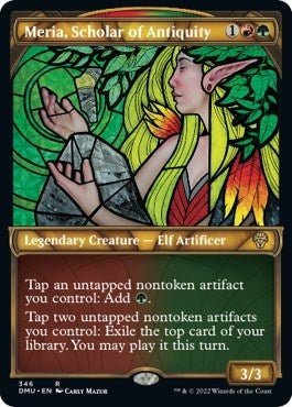 Meria, Scholar of Antiquity (Showcase Textured) [Dominaria United]