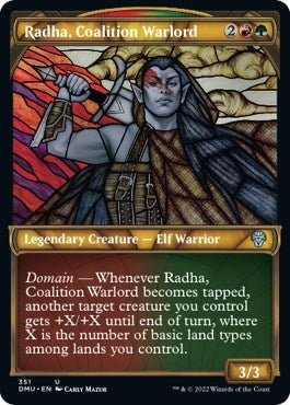 Radha, Coalition Warlord (Showcase Textured) [Dominaria United]