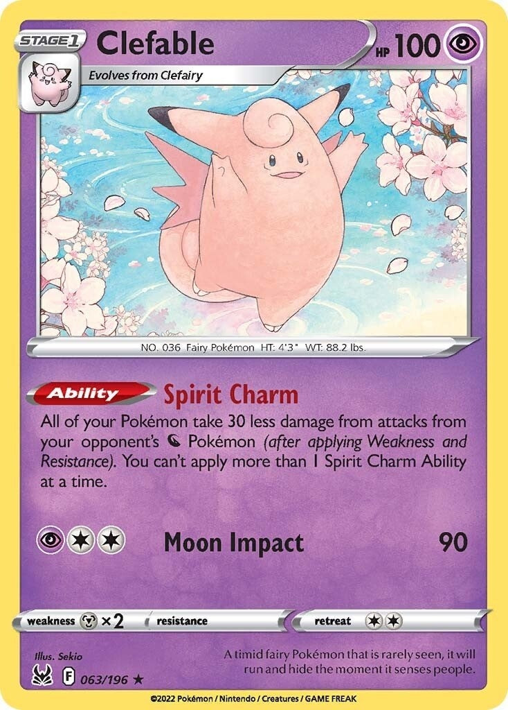 Clefable (063/196) (SWSH11: Lost Origin)