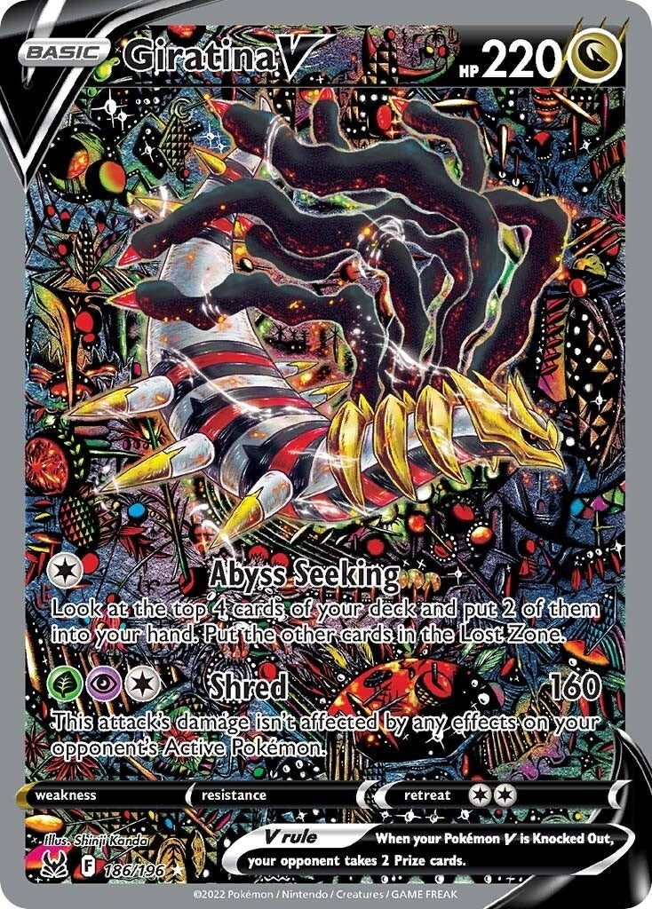 Giratina V (Alternate Full Art) (186/196) (SWSH11: Lost Origin)