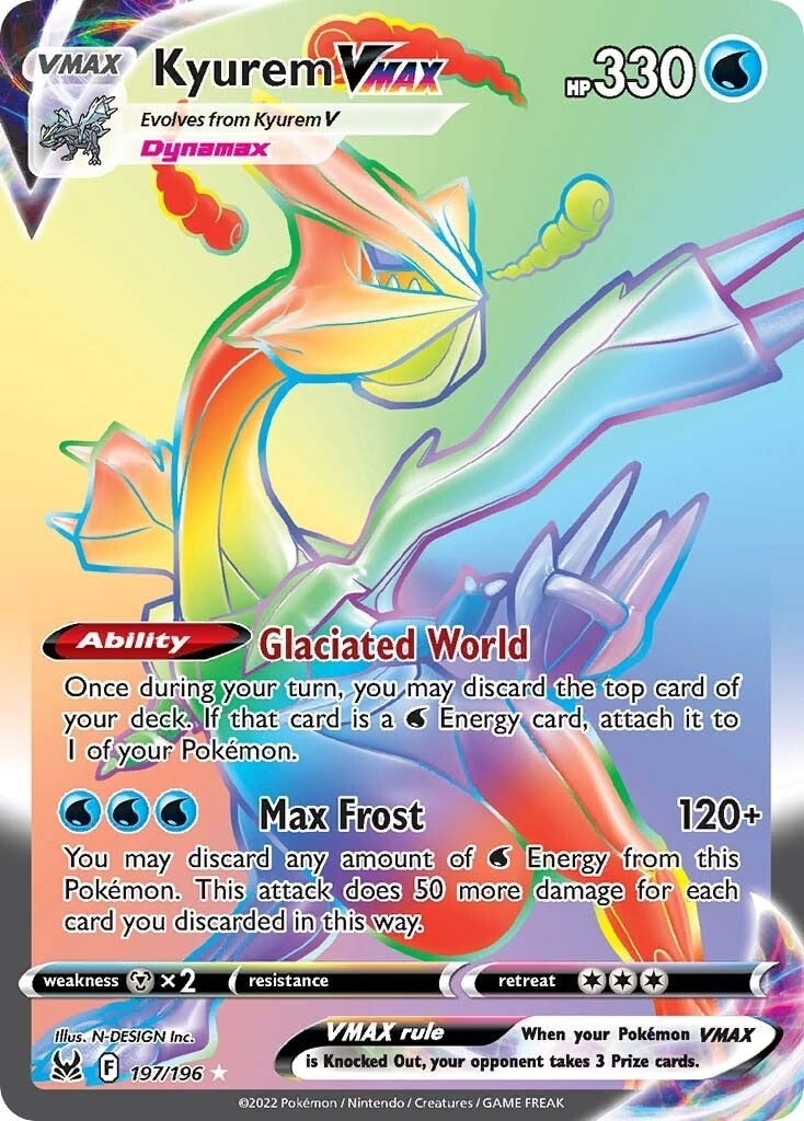 Kyurem VMAX (Secret) (197/196) (SWSH11: Lost Origin)