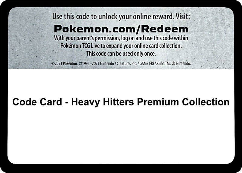 Code Card Heavy Hitters Premium Collection [SWSH10]