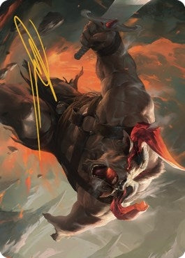 Furious Bellow Art Card Gold Stamped Signature (31) [ASDMU]