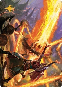 Ghitu Amplifier Art Card (Gold-Stamped Signature) [Dominaria United Art Series]