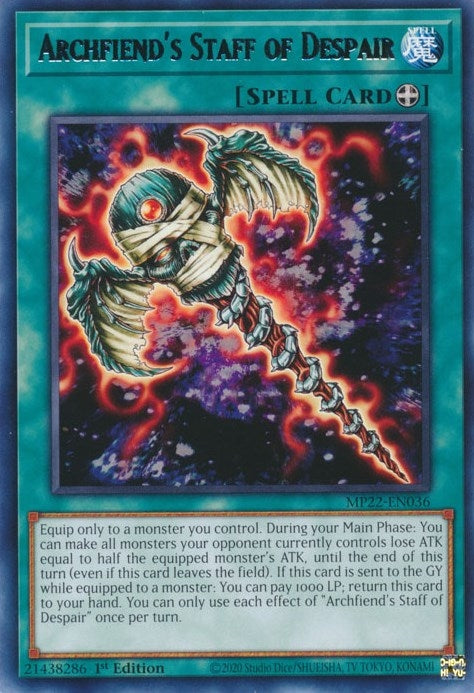 Archfiends Staff of Despair (MP22-EN036) [MP22]