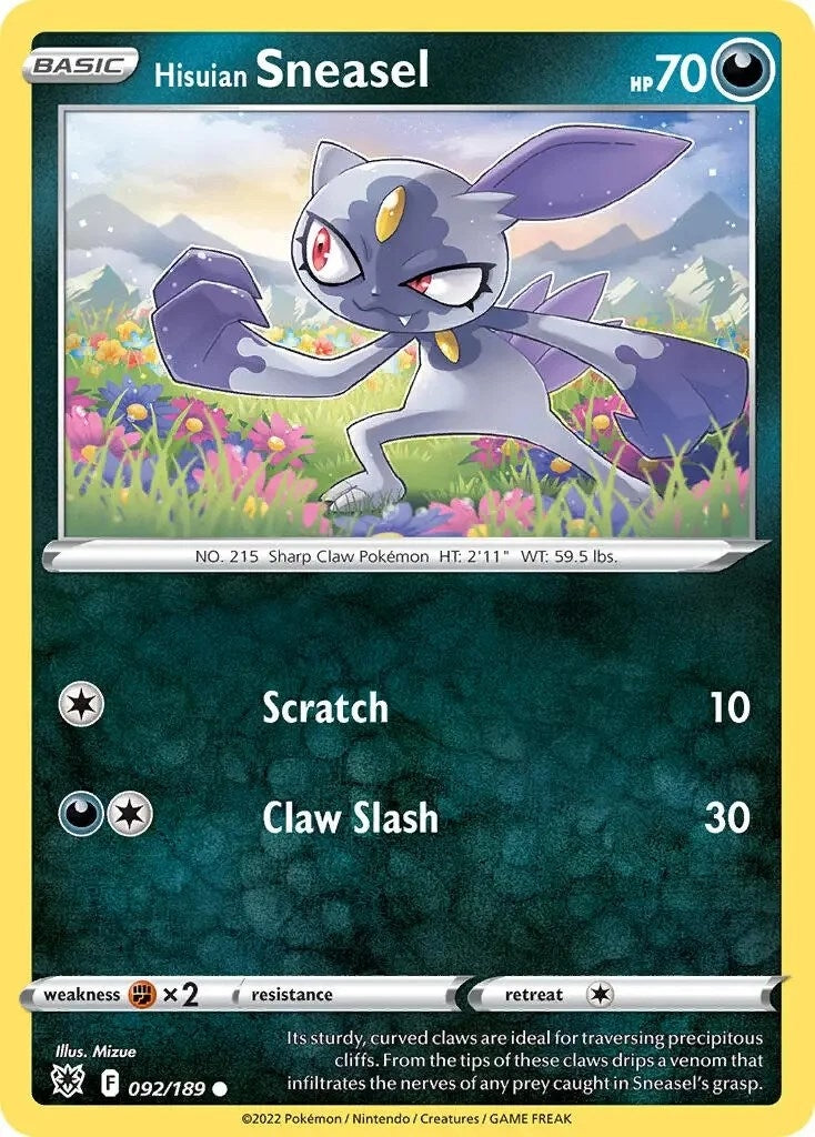 Hisuian Sneasel 092 189 Cosmos Holo (092/189) [PR]