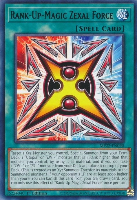 Rank Up Magic Zexal Force (MP22-EN090) [MP22]