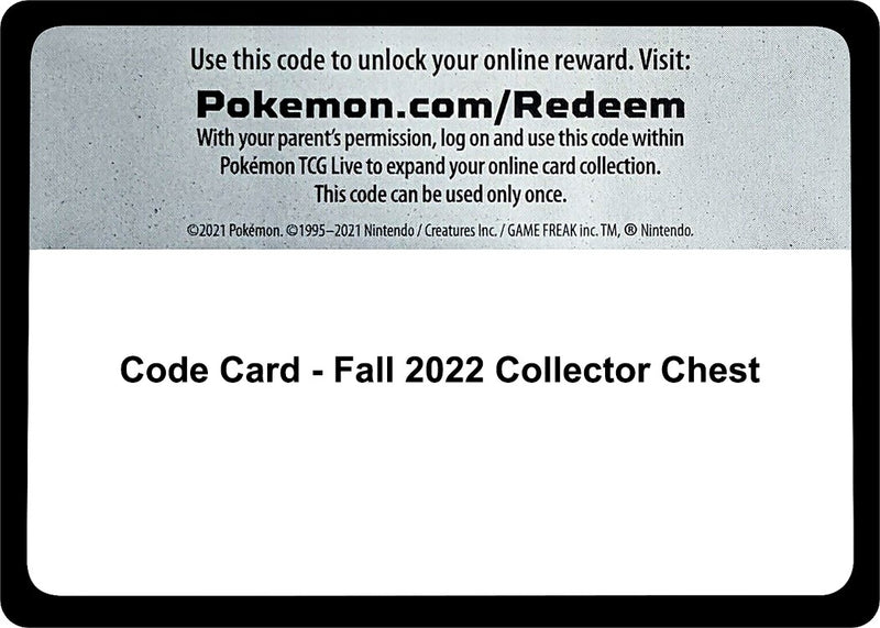 Code Card Fall 2022 Collector Chest [SWSH12]