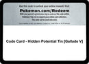 Code Card Hidden Potential Tin Gallade V [MCAP]