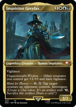 Inquisitor Greyfax Display Commander Foil Etched Thick Stock (320) [40K]