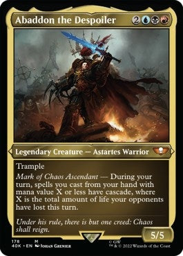 Abaddon the Despoiler Display Commander Surge Foil Thick Stock (178) [40K]