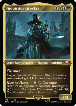Inquisitor Greyfax Display Commander Surge Foil Thick Stock (179) [40K]