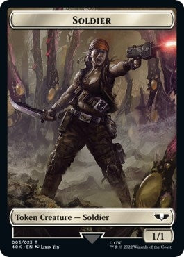Soldier 003 Ultramarines Honour Guard Double sided Token Surge Foil [40K]