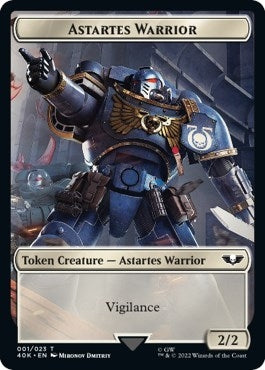 Astartes Warrior (001) // Clue Double-Sided Token [Warhammer 40,000 Tokens]