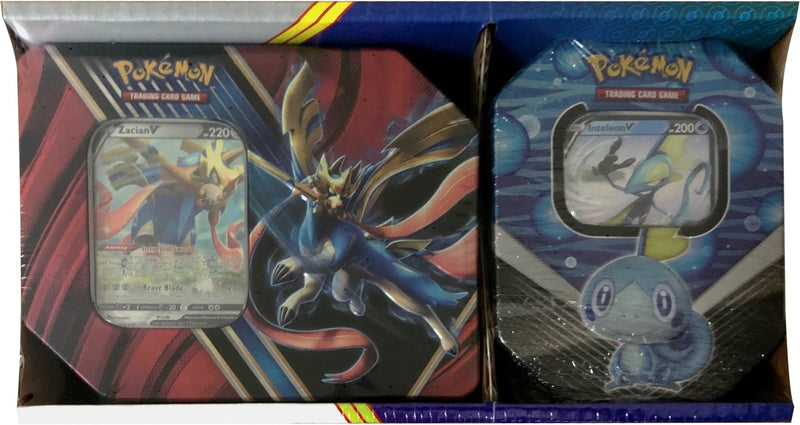 Legends of Galar Tin plus Galar Partners Tin 2 pack Zacian V Inteleon V Retail Exclusive [SWSH01]