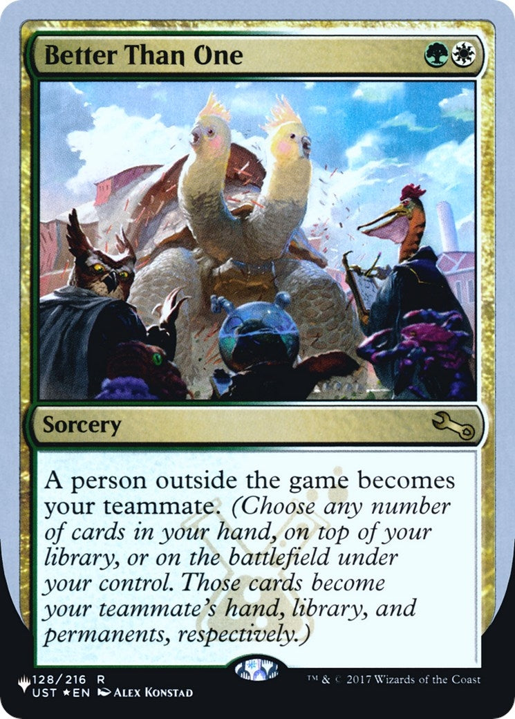 Better Than One (128) [LIST]