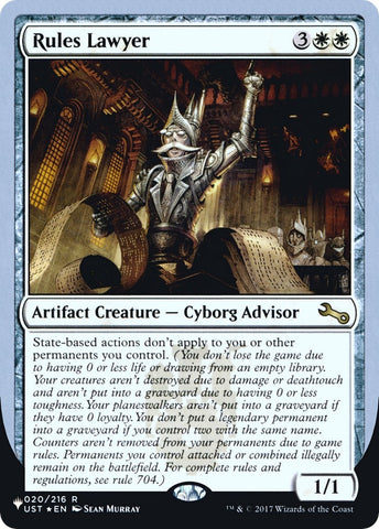 Rules Lawyer (20) [LIST]
