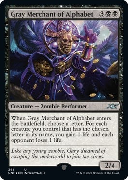 Gray Merchant of Alphabet Galaxy Foil (361) [UNF]