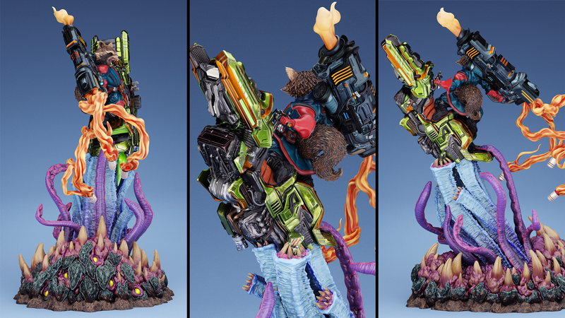 Rocket Raccoon Resin Statue - view 6