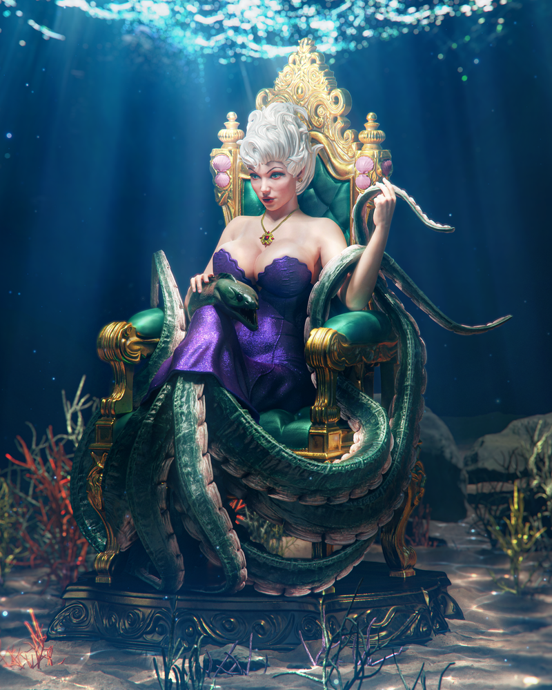 Ursula Resin Statue - view 4