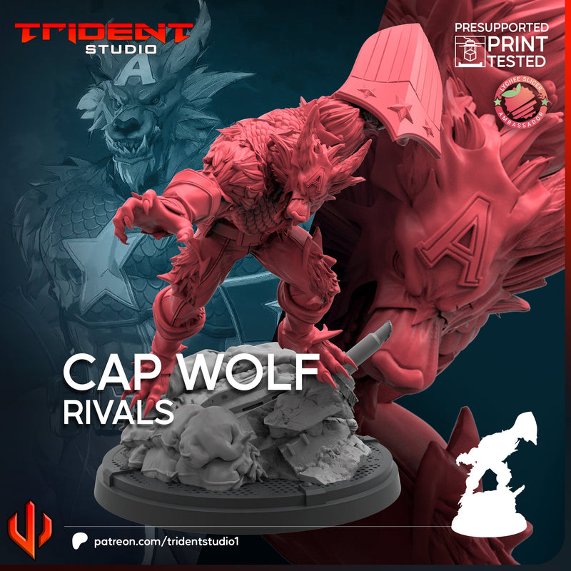 CAP WOLF RIVALS - Marvel MCP-Compatible 40mm Resin Miniature