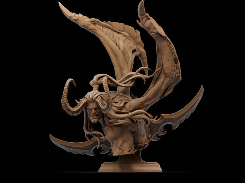 ILLIDAN Resin Bust - view 1