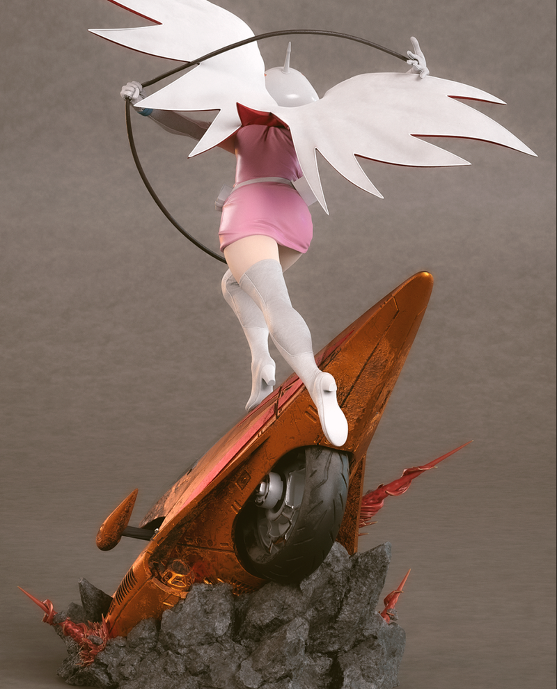 Jun the Swan Resin Statue - view 6