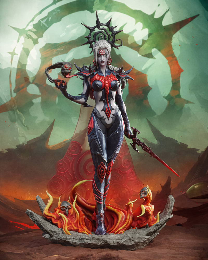 Hela Resin Statue - view 2