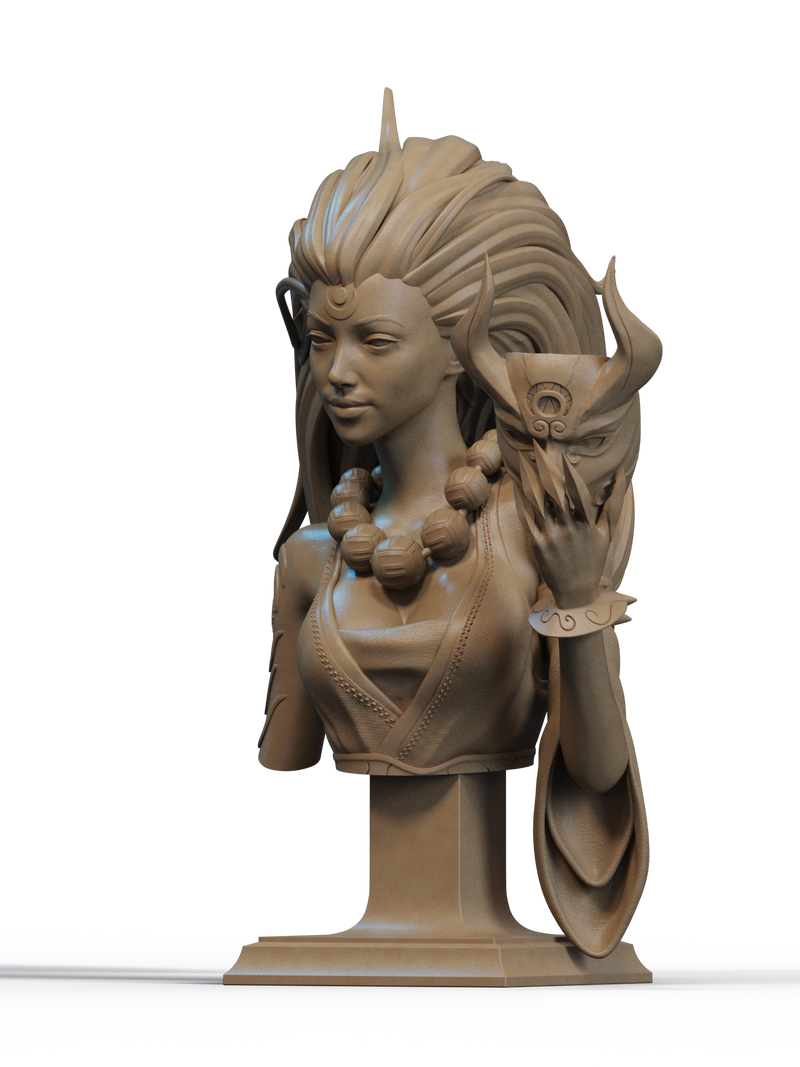 Blood Moon Diana Resin Bust - view 3