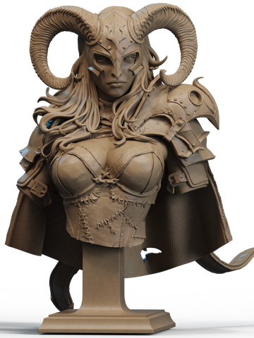 Warrior of the North Resin Bust - view 1