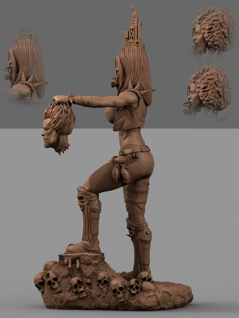 Lady Lobo Resin Statue - view 7