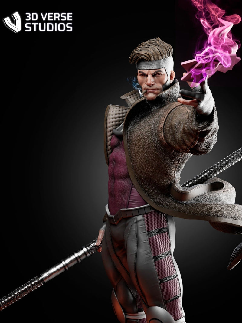Gambit Resin Statue - view 1